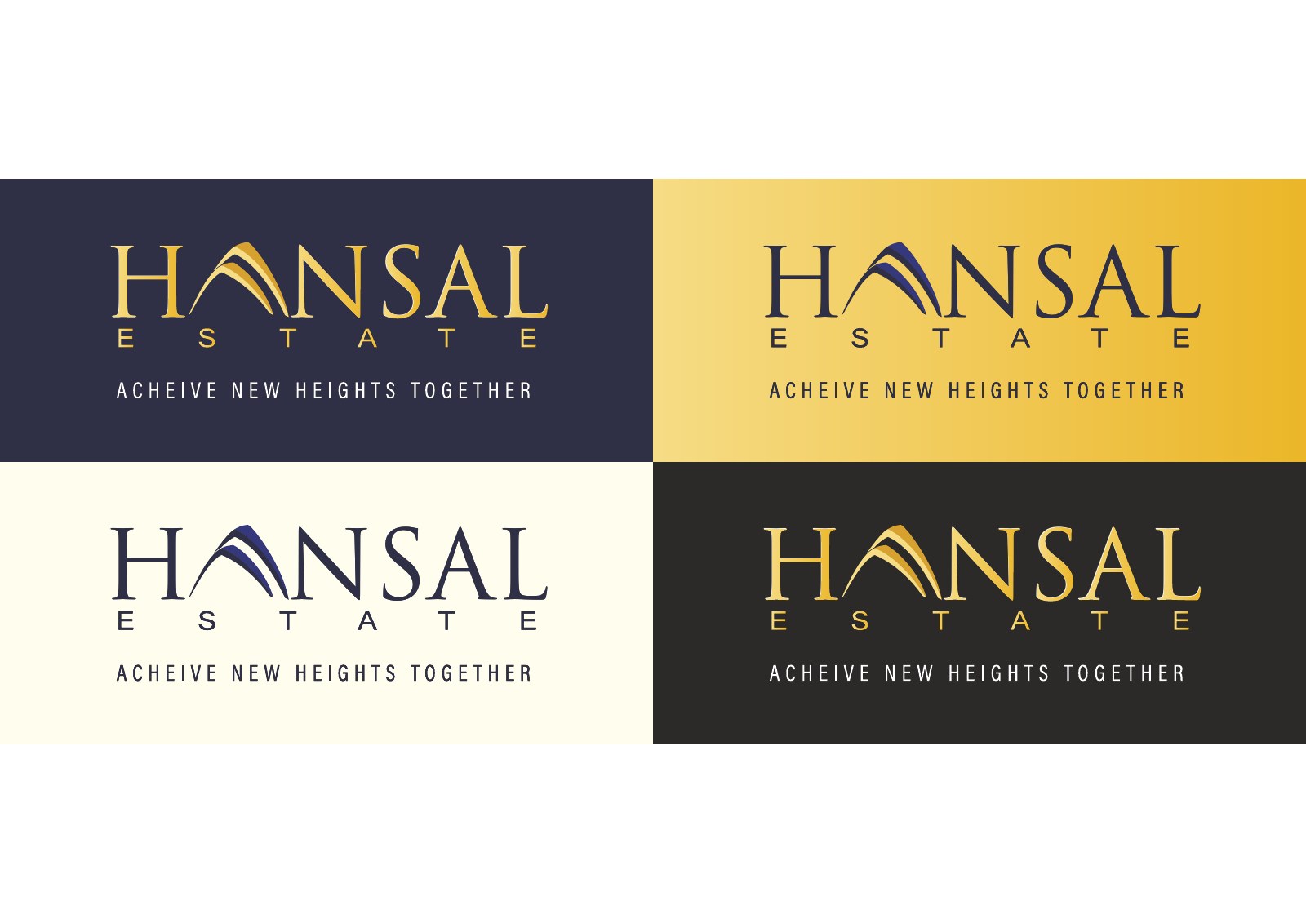 Hansal Estate logo design board by Leeway Design Studio