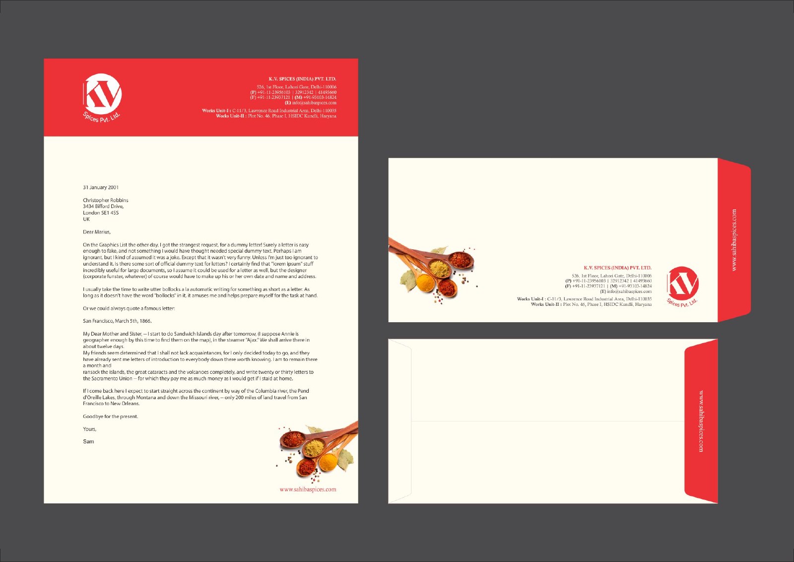 K.V. Spices logo design board by Leeway Design Studio