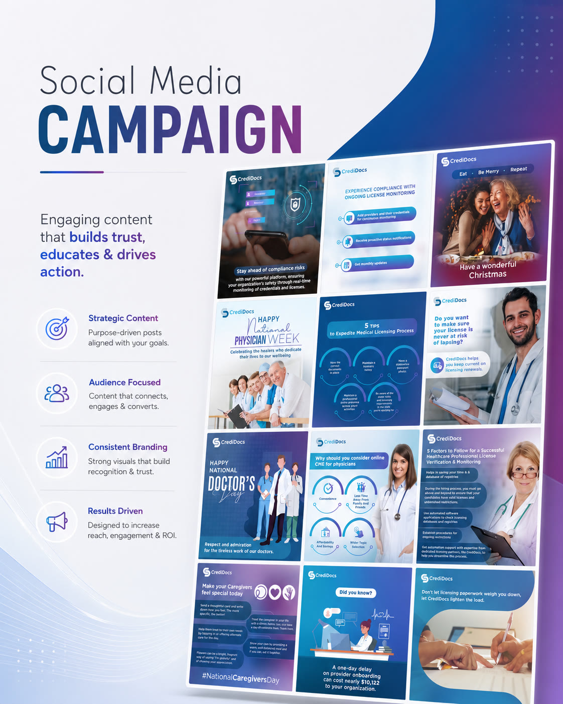 Logo, brand guidelines and campaign system shown across print and digital applications